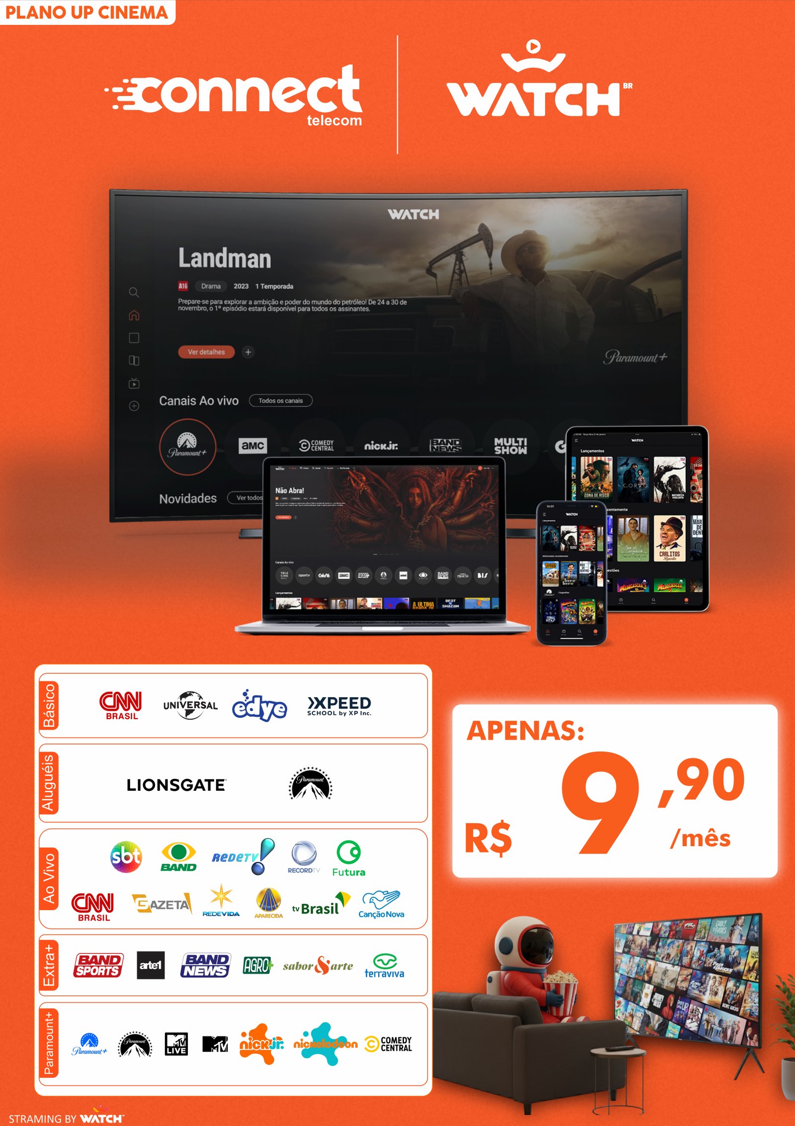 Banner do streaming Watch